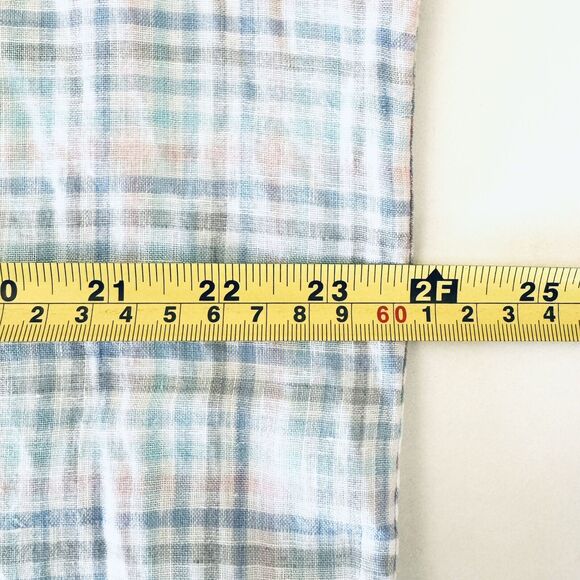 Frank & Eileen Men’s Plaid Paul Button Up Linen Long Sleeve Made In USA - Picture 7 of 12